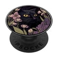 thumbnail image 1 of PopSockets con forma de gato negro, bonita y estética, para amantes de los gatos, 1 of 6