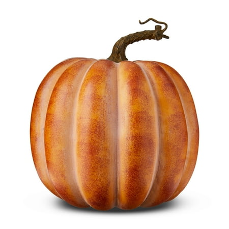 Foam Pumpkin Tabletop Decor, Orange, 8", Fall by Way To Celebrate