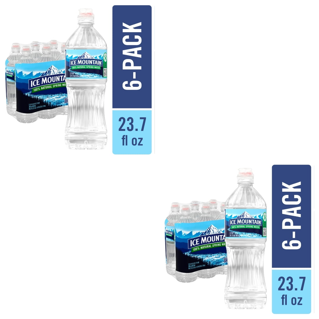 ICE MOUNTAIN BRAND 100% Natural Spring Water 6-16.9 fl. oz