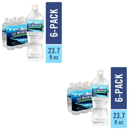 ICE MOUNTAIN Brand 100% Natural Spring Water, 23.7-ounce plastic sport cap bottles (Pack of 6)Count-2