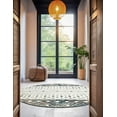 thumbnail image 4 of Unique Loom Tribal Trellis Collection Area Rug - Alami (6' 1" Round Ivory Gray Blue/Beige), 4 of 12