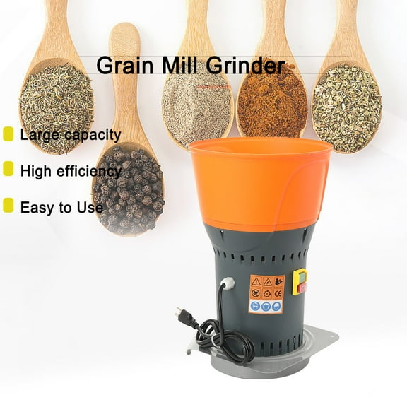 YILIKISS Grain Mill Grinder Commercial Spice Grinder 1000W Stainless Steel Electric Pulverizer Dry Grinding Machine for Wheat Corn Rice Pepper Herbs Coffee Beans