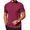 Red, variant on Mock Turtleneck for Men Heavy Weight Cotton Short Sleeve Mock Neck Shirt Dress Casual Stretch T-Shirts Basic Regular Shirt Tops