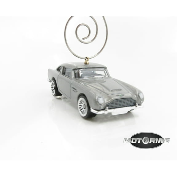 1963 '63 Aston Martin Fast Furious Gray Grey Silver Car Christmas Tree Ornament