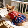 thumbnail image 5 of Happy 4th of July Dog Outfit Patriotic Dog Tulle Dress with Bowknot Independent Day Dogs Pet Doggie Apparel Clothes for Small Dogs Puppy Cats Girl Holiday National Day Pet Clothes, 5 of 8
