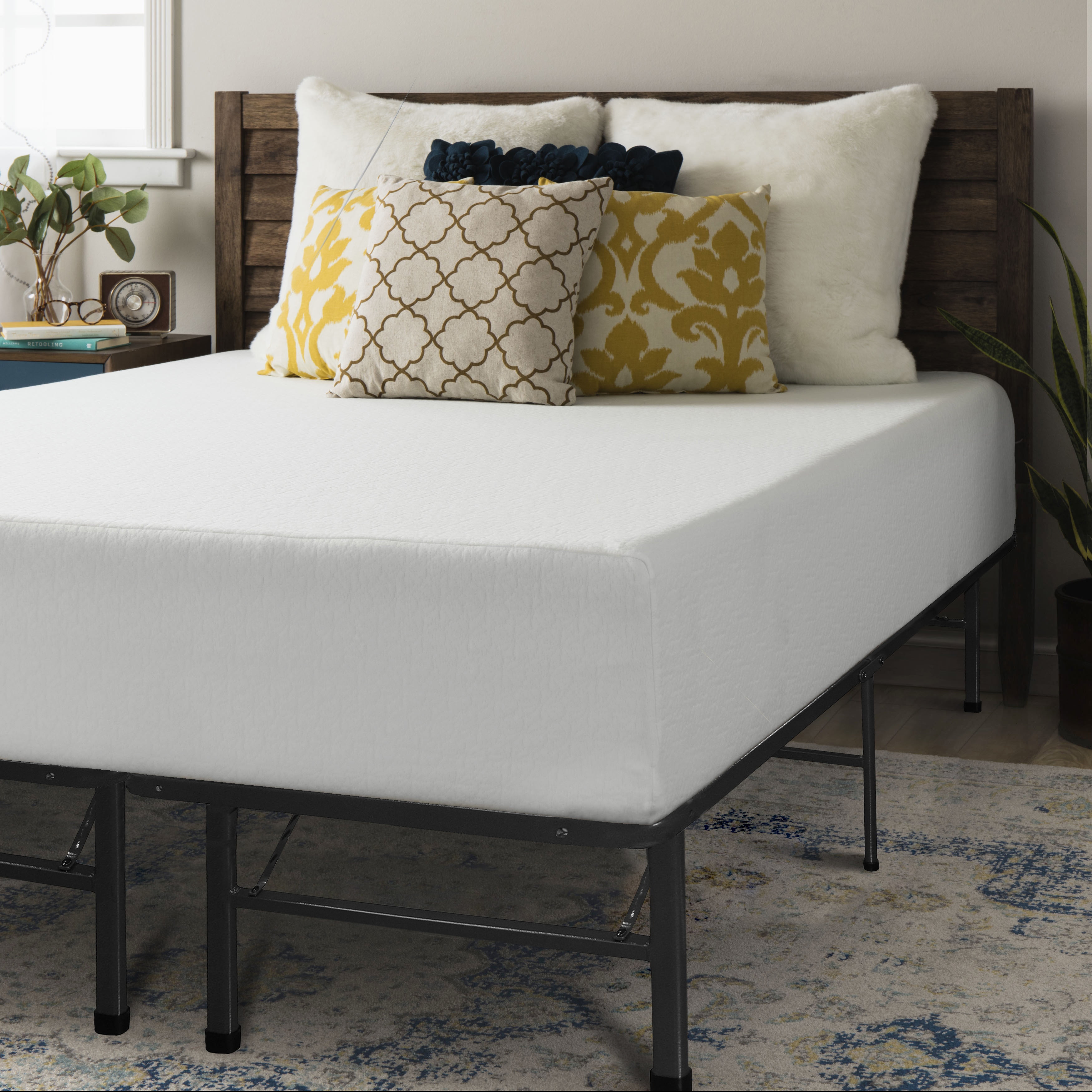 bed and foam mattress