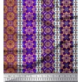 thumbnail image 1 of Soimoi polyester Crepe Fabric Stripe,Ikat & Mandala Kaleidoscope Fabric Prints By Yard 52 Inch Wide, 1 of 1