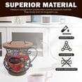 thumbnail image 3 of Tzdxfgl Coffee Pod Holders Basket with Wood Lid, Large Capacity K Cup Holders for Counter, Black, 3 of 11