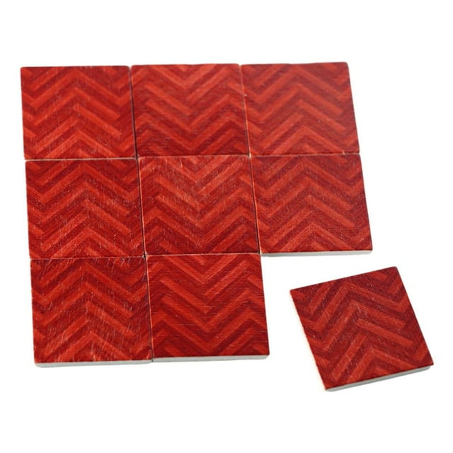 Pegatinas para suelo de madera para casa, miniaturas a escala 1/6 y 1:12, para cocina y baño. rojo