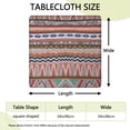 thumbnail image 2 of Multicolor Geometric Pattern Square Fitted Tablecloth with Elastic Edge,Square Table Cover,Washable Elastic Table Cover for Home Kitchen Party Decor 34"x34", 2 of 6