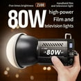 thumbnail image 1 of 80W COB Camera Light Video Dimmable Light 2500-6500K Photographic LED Light for Photo Studio Film Livstreaming US PLUG, 1 of 7