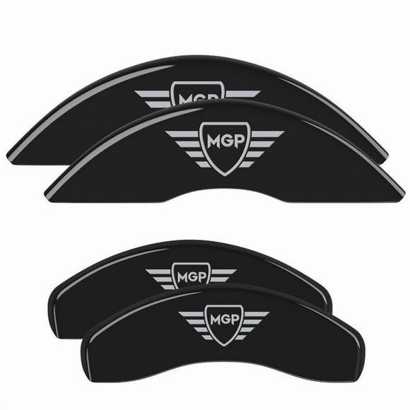 Fits 2022-2023 Jeep Grand Cherokee MGP Caliper Cover Caliper Cover 42026SMGPBK MGP Logo; Powder Coated; Black; Aluminum; Set Of 4