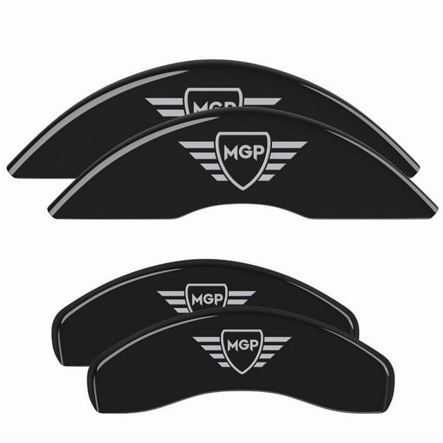 MGP Caliper Cover Caliper Cover 54016SMGPBK Powder Coated; Black; Aluminum; Set Of 4
