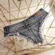 thumbnail image 5 of 2023 nuevas mujeres Sexy cintura baja agujero vaquero con fleco pantalones cortos Jeans Tanga corto femenino, 5 of 5