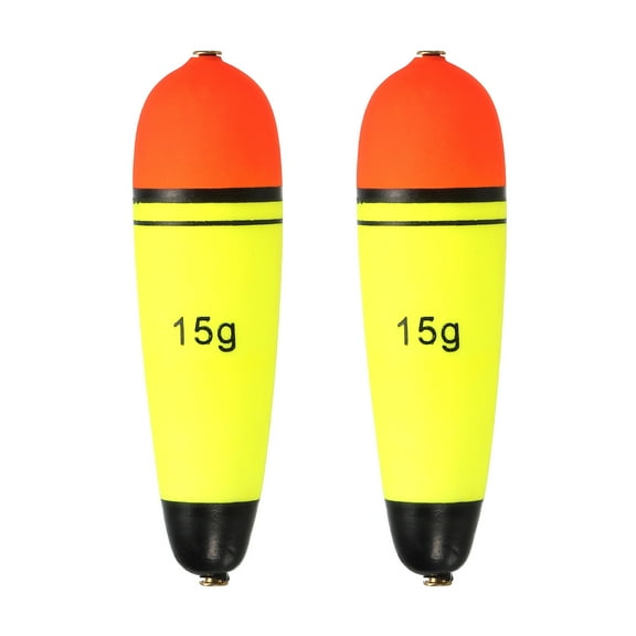 EVA 0.5oz Fishing Slip Bobbers Float, Yellow, 2 Pack