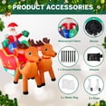 thumbnail image 2 of DAKIMOE Christmas Inflatable Outdoor Decoration 6FT Xmas Inflatables Decorations Santa Claus on Sleigh with Reindeers Blow Ups Decor Lawn Yard Patio Garden Party, 2 of 7