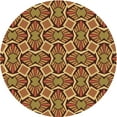 thumbnail image 1 of Ahgly Tapis Rond Lavable en Machine Intérieur Transitionnel Rouge Safran, 5 Pieds Rond, 1 of 7