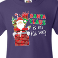 thumbnail image 4 of Inktastic Santa Claus Is On His Way Christmas Youth T-Shirt, 4 of 5