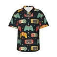 thumbnail image 2 of Goofa Retro Video Game Hawaiian Shirt for Men, Unisex Summer Beach Casual Short Sleeve Button Down Shirts,Aloha Tropical Floral print shirt-3X-Large, 2 of 9