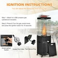 thumbnail image 4 of Resenkos 41 000 BTU Propane Patio Heater with Metal Hood-Black, 4 of 9
