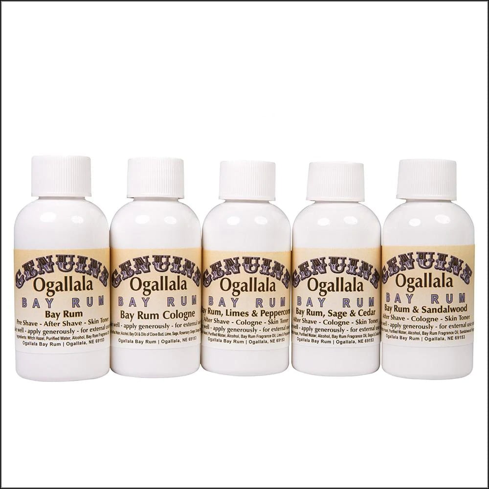 Ogallala Bay Rum Cologne and Aftershave Set Sweet Spicy Woodsy Scents