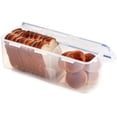 thumbnail image 1 of Panera transparente, recipiente para pan con tapa hermética, 21,1 tazas, sello de silicona para mantener la frescura, almacenamiento en el refrigerador, diseño vertical que ahorra espacio, 1 of 8