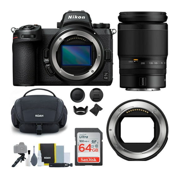 Nikon Z 6II Mirrorless Digital Camera with 24-200mm f/4-6.3 VR Lens Bundle