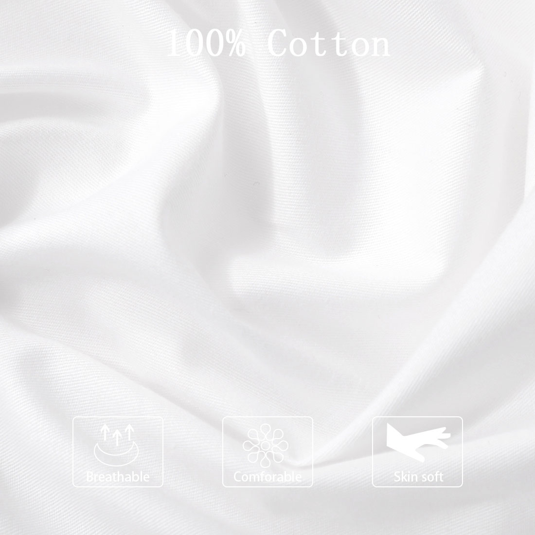 Unique Bargains Pillowcases 2 Pack 100% Cotton Body Pillow Covers White 20" x 60"