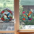 thumbnail image 3 of Pellicule pour Vitrail d'Intimité - Design Rond Coloré de Colibri - Adhérence Statique, Non Adhésive, Autocollant Décoratif pour la Maison - 25,4 x 25,4 cm - Couleur : Colibri, 3 of 8