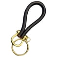 thumbnail image 1 of Llavero de cuero PU Hebilla de de latón Llavero universal resistente al desgaste Negro jinwen Llavero, 1 of 5