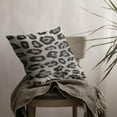 thumbnail image 4 of Plutus Gray Silver Jaguar Animal Faux Fur Luxury Throw Pillow - Double sided 20" x 36" King, 4 of 7