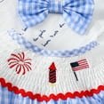 thumbnail image 6 of Baby Romper Fly Sleeve Independence Day 4Th Of July Print Rompers Bodysuit Baby Girl Onesies Blue 0 Months-3 Months, 6 of 6
