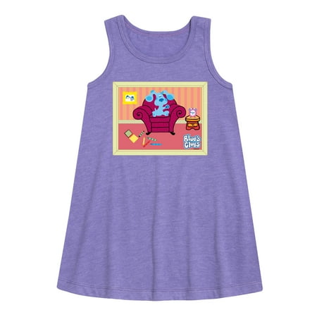 

Blue s Clues & You! - Blue Polaroid - Toddler and Youth Girls A-line Dress