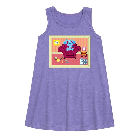 Blue's Clues & You! - Blue Polaroid - Toddler and Youth Girls A-line Dress