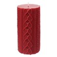 thumbnail image 3 of 6" Mulberry Spice Scented Knit Pattern Pillar Candle, 3 of 5