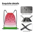 thumbnail image 4 of Saiise Watermelon Pattern Sports Drawstring Backpack - String Swim Gym Bag with Wet Proof Pocket for Women&Men-Small, 4 of 6