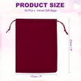 thumbnail image 2 of Uxcell 30 Pcs Velvet Drawstring Bags, 9 x 7 Inch Large Velvet Cloth Jewelry Gift Pouches with Drawstring, Favor Candy Bag Dust Bag for Wedding Birthday Party Christmas, Wine Red, 2 of 6