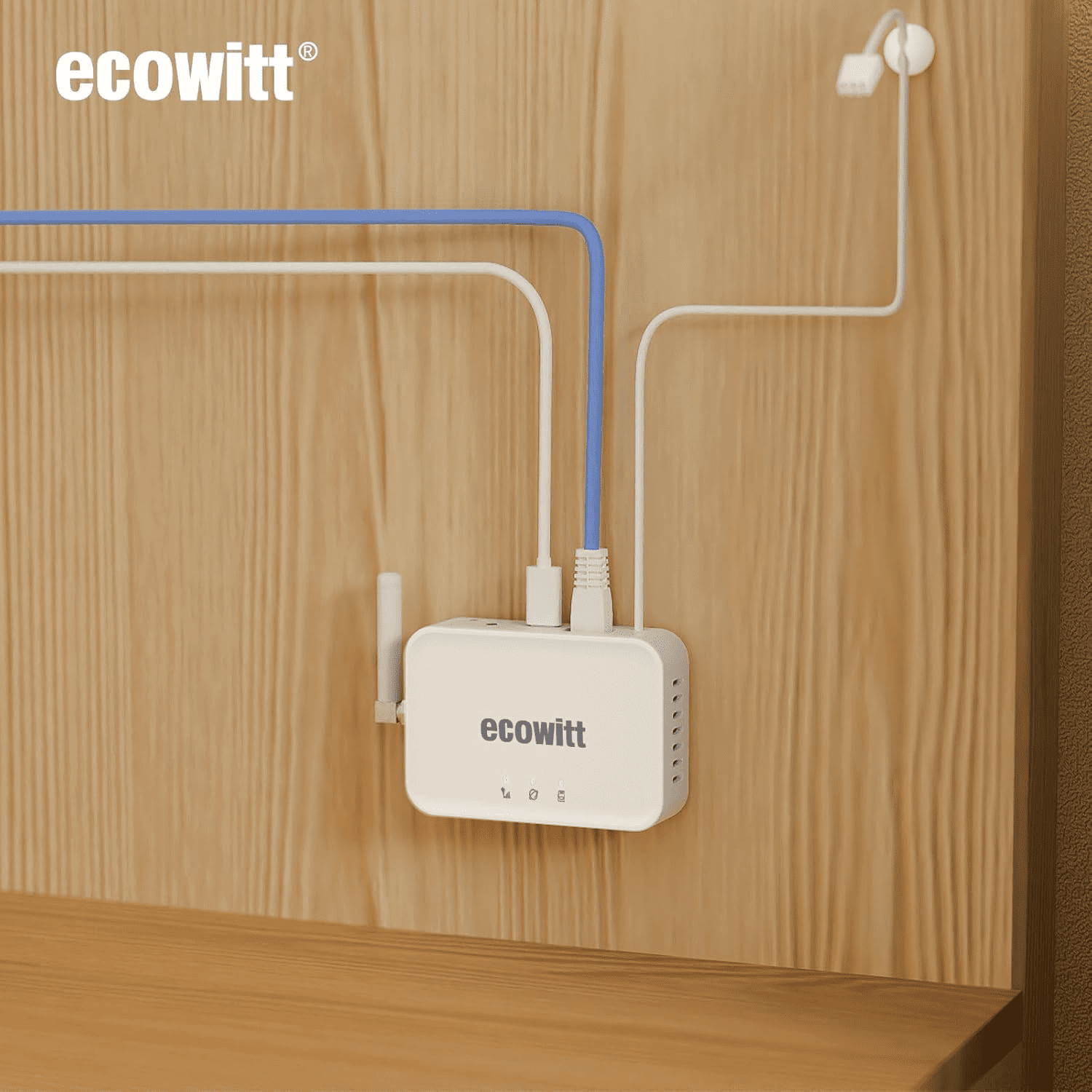 Ecowitt GW3000 Weather Station Gateway with Temperature Humidity Barometric Sensor
