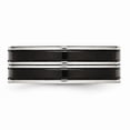 thumbnail image 4 of Stainless Steel Polished Black IP Plated CZ Band, 4 of 8