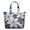 Purple, variant on Small Floral Print Travel Tote Bag, Zippered Shoulder Bag with Multiple Pockets, Perfect for Fitness Enthusiasts