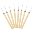 thumbnail image 3 of Shisuyan Dreadlocks Crochet pour Cheveux en Acier Inoxydable et Bois Brun Poignée Confortable Design Portable et Léger 8 Pcs, 3 of 7