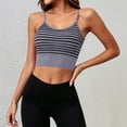 thumbnail image 4 of Fancifize Women Yoga Sleeveless Tshirts Workout Scoop Neck Striped Racerback Cropped Tank Tops Casual Slim Camisole, 4 of 6