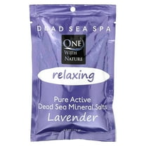 One With Nature - 100% Pure Active Dead Sea Minerals Salts Relaxing Lavender - 25 oz