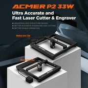 ACMER P2 Engraver - Advanced 33W Engraving Machine with Air-assist System, Eye Protection Shield - Ideal for Balsa Wood & Stainless Steel Engraving