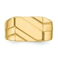thumbnail image 4 of 14K Yellow Gold Ring Band Signet Polished Diagonal Mens, Size 6, 4 of 5