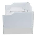 thumbnail image 4 of Bowery Hill Traditional Wood Twin Size Daybed with Tapered Legs in White, 4 of 8