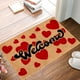 thumbnail image 5 of Valentines's Day Heart-shaped Entrance Mat Romantic Welcome Doormat Non-slipss Rug Suitable For Bathroom And Home Front Door Decoration 23.6x15.7 Inches, 5 of 6