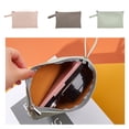 thumbnail image 3 of Ounissouiy Bolsa de servilletas sanitarias PU Almacenamiento de dinero Pequeña bolsa de color sólido Cosmético Brillo de labios Almacenamiento y organización del hogar Rosa, 3 of 6