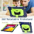 thumbnail image 3 of Dteck iPad 10.2 Case 2021/2020/ 2019, iPad 9th/ 8th/ 7th Generation Case with Pencil Holder, Kickstand with Hand Strap Shoulder Strap,Anti Scratch iPad 9th/ 8th/ 7th Gen Case, Navyblue+Kelly, 3 of 6