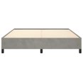 thumbnail image 5 of vidaXL California King Bed Frame, Velvet Upholstered Platform Bed Frame, Light Gray, No Mattress, 5 of 8